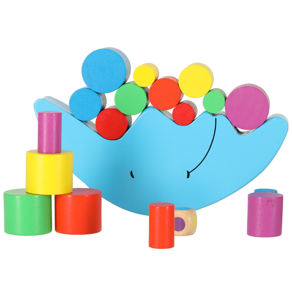 Medinis žaislas montessori balancing moon