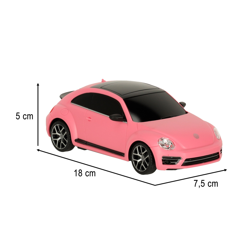 Rc automobilis 1:24 volkswagen beetle-uv rožinės spalvos