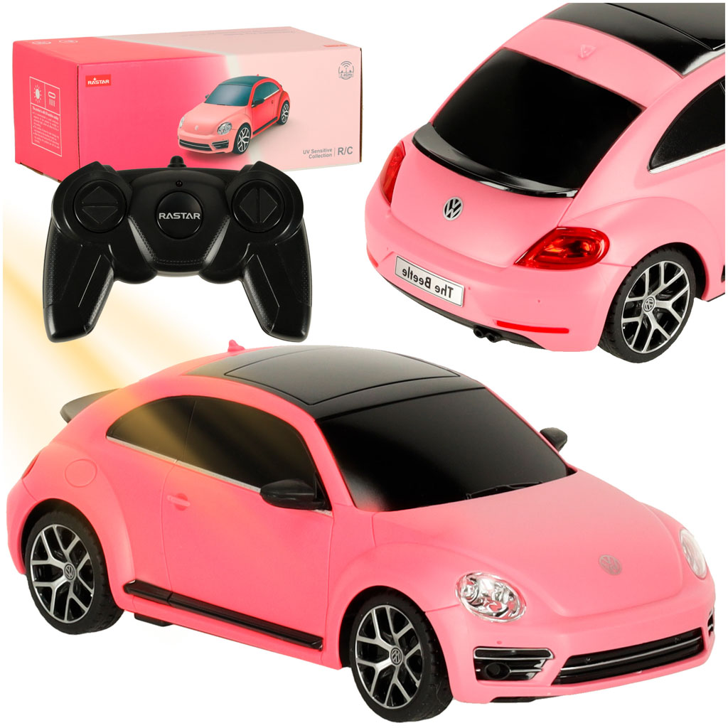 Rc Automobilis 1:24 Volkswagen Beetle-Uv Rožinės Spalvos
