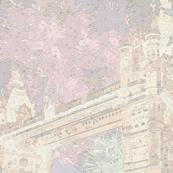 Tapyba pagal skaičius tiltas 40x50cm