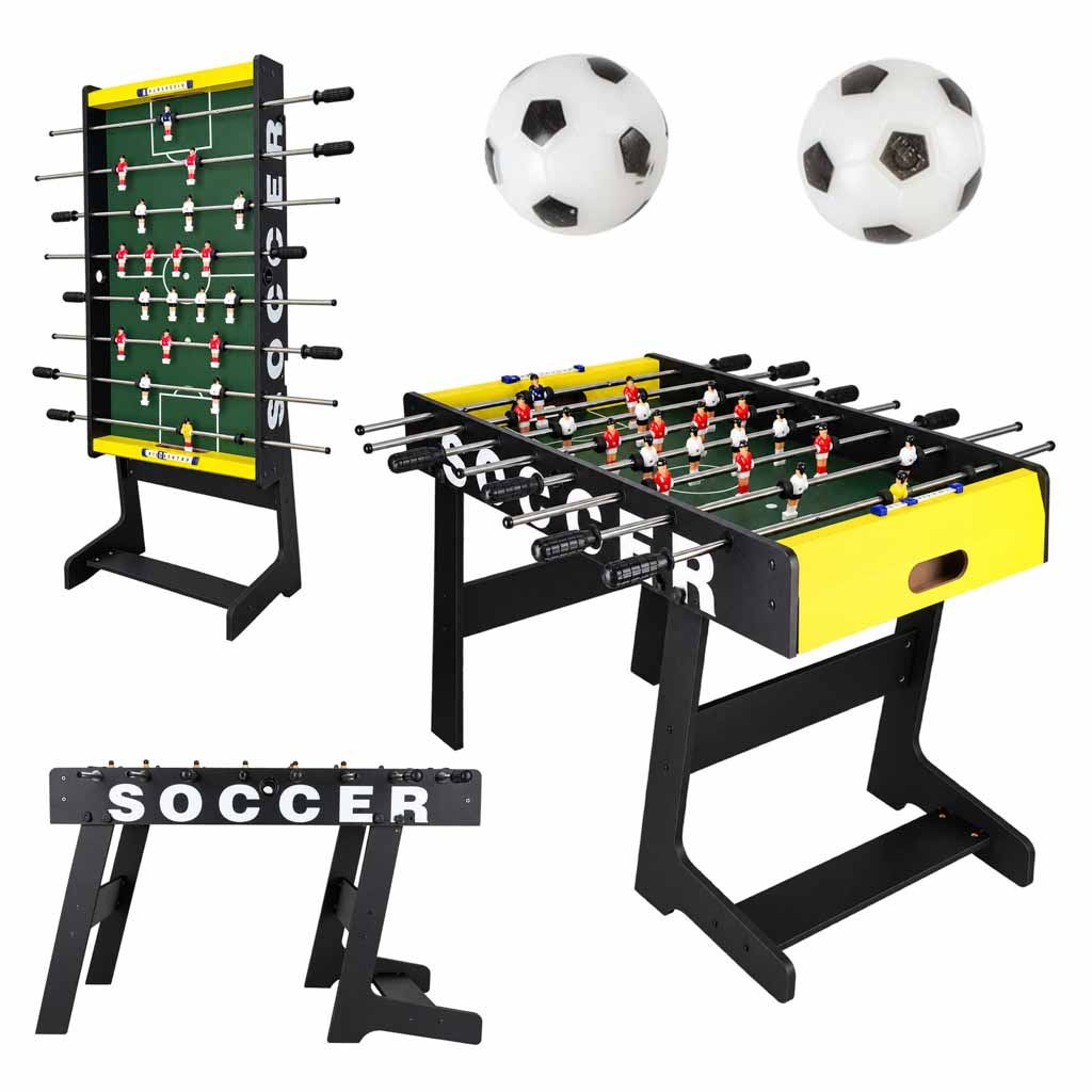 Galda futbola galds, salokāms, 22 figūriņas, 120 × 80 × 60,5 cm