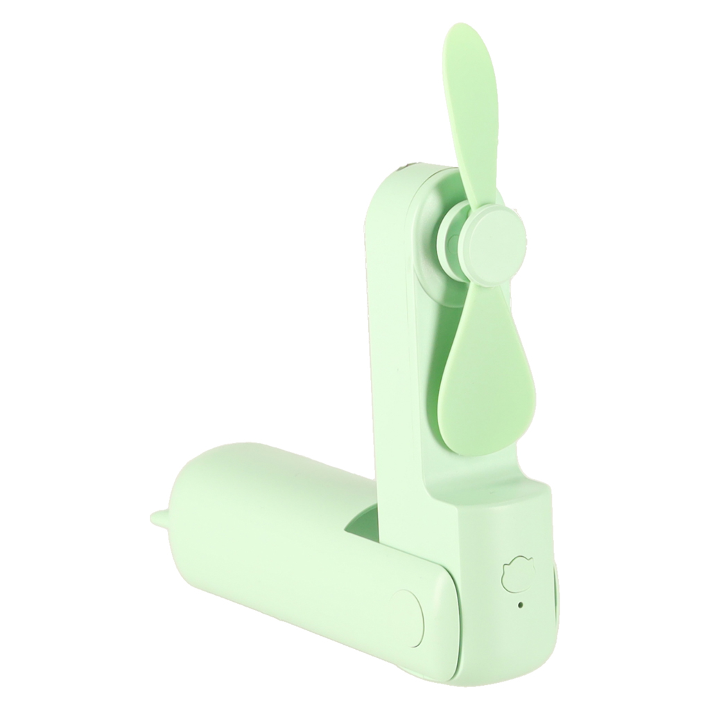 Mini usb ventiliatorius, trijų greičių, 7-8 val. veikimo laikas, pastelinis žalios spalvos