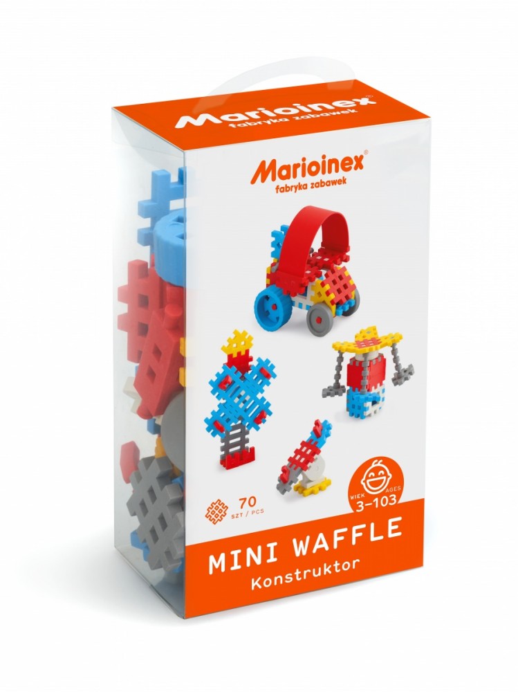Vaflinės mini kaladėlės marioinex, 70 detalių