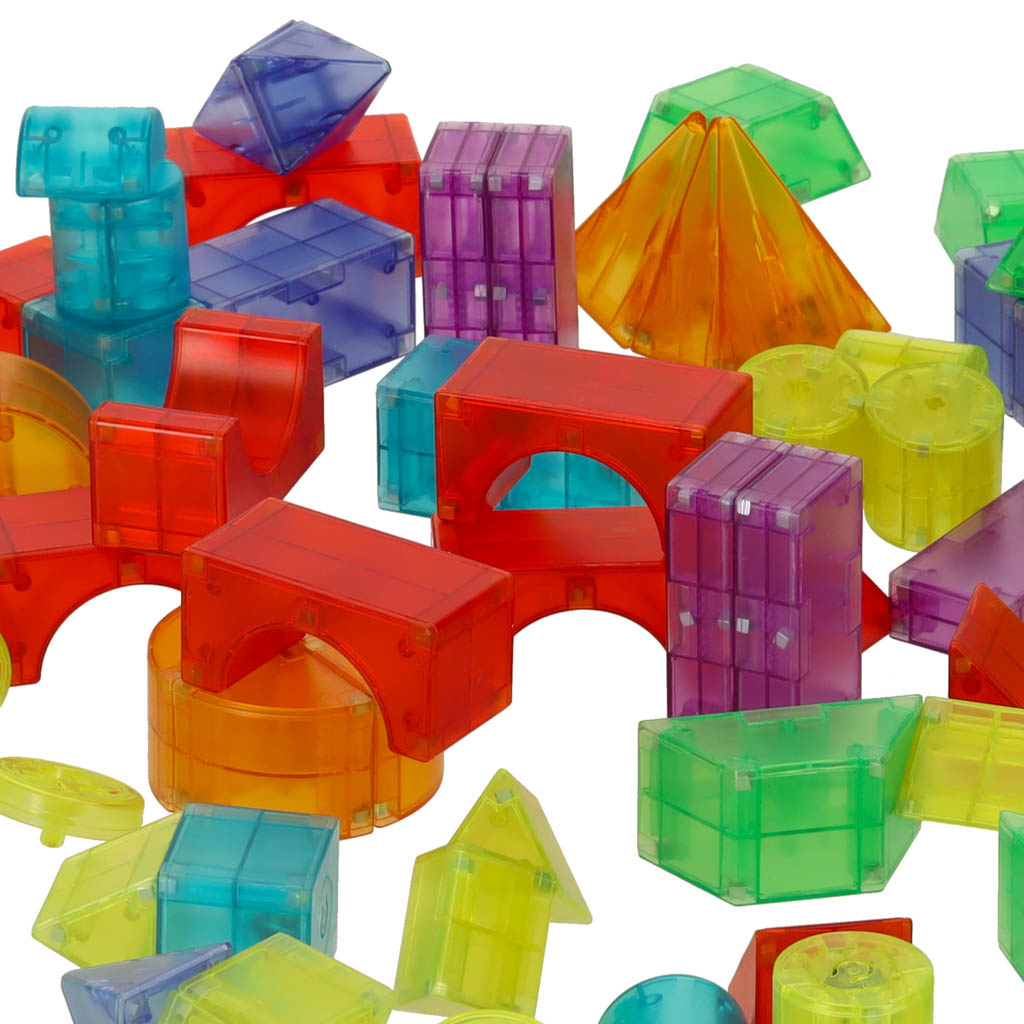 3d konstrukcijų magnetinės plytos led šviečiančios 32 el.