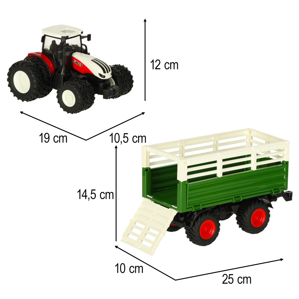 Rc traktorius su priekaba 2.4g 3.7v 500mah