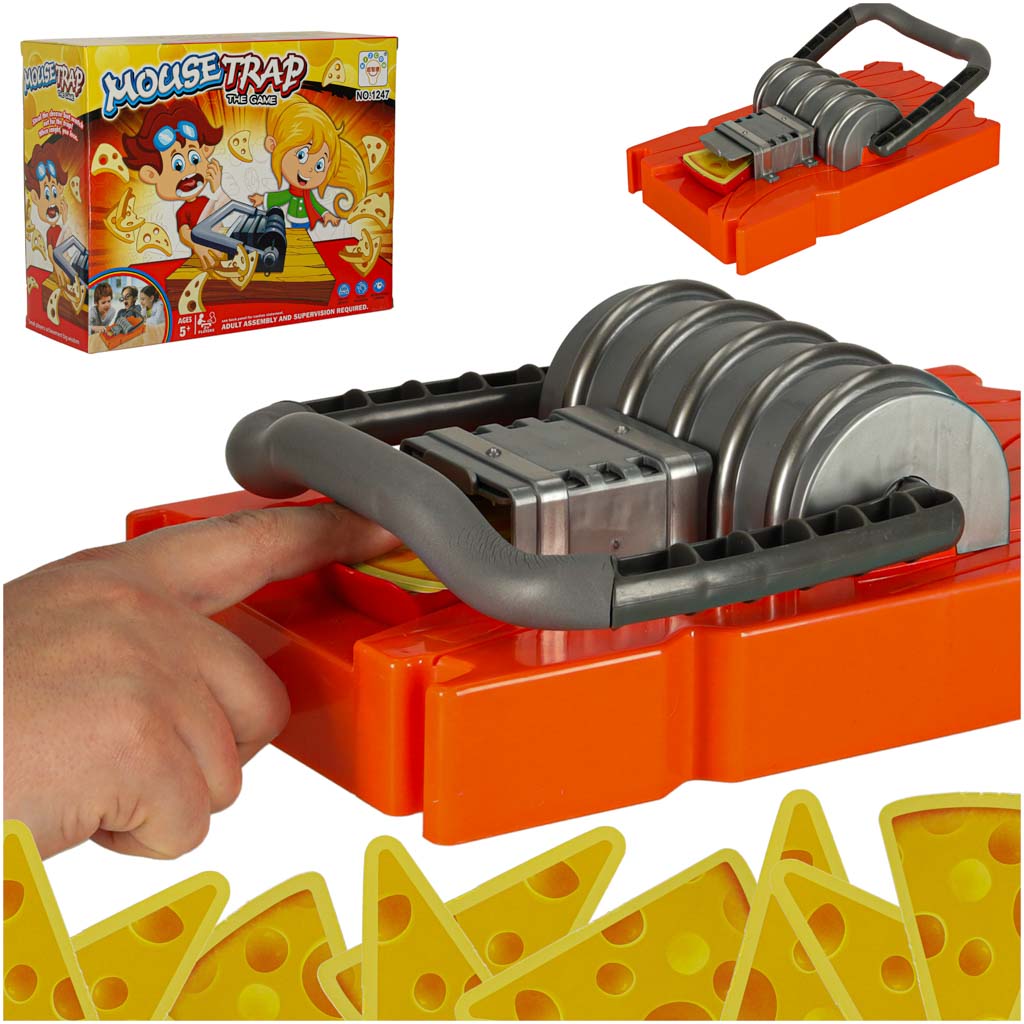 Vaikams skirtas arkadinis žaidimas catch cheese mousetrap