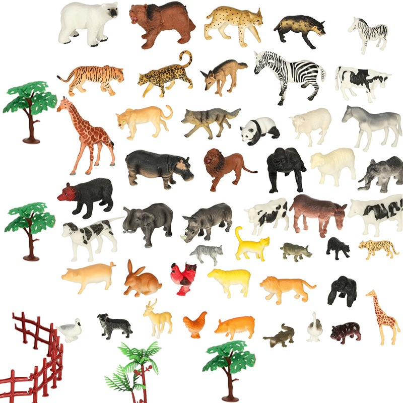 Figūrėlės zoologijos sodo gyvūnai 59 dalys