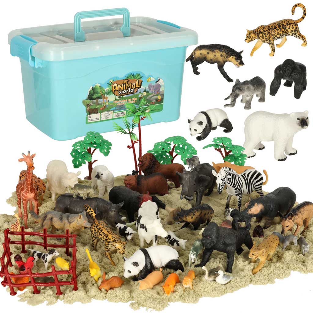 Figūrėlės zoologijos sodo gyvūnai 59 dalys