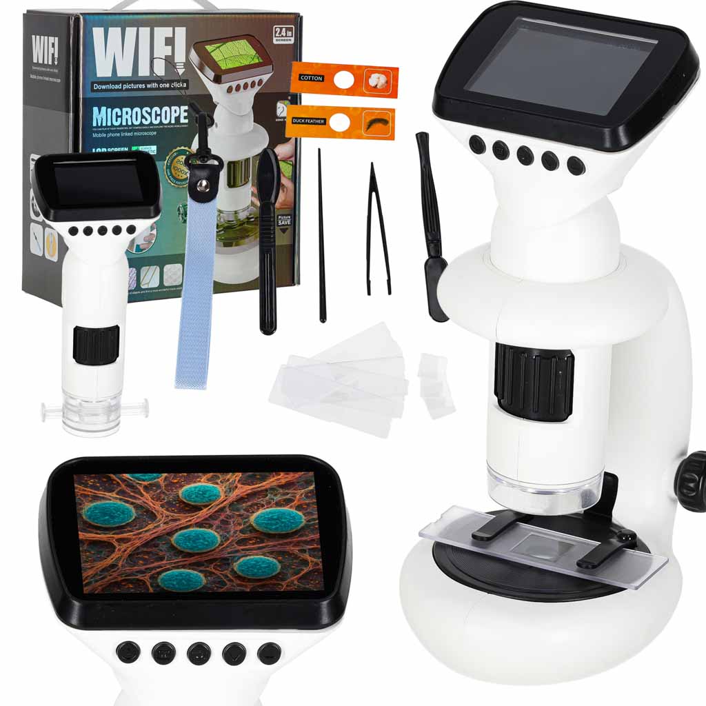 Skaitmeninis mikroskopas su „Wi‑Fi“, 200–1000×