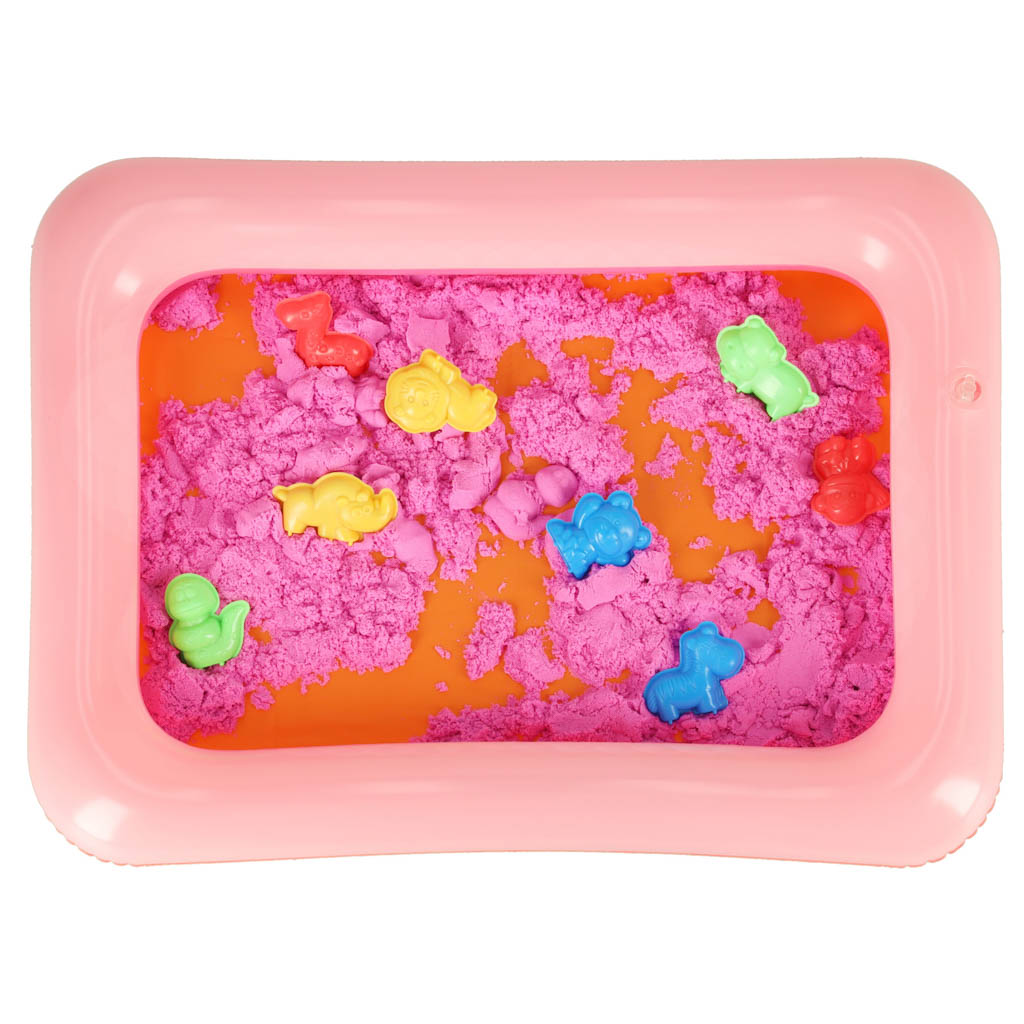 Kinetinis smėlis kibirėlyje su formelėmis, 1 kg.