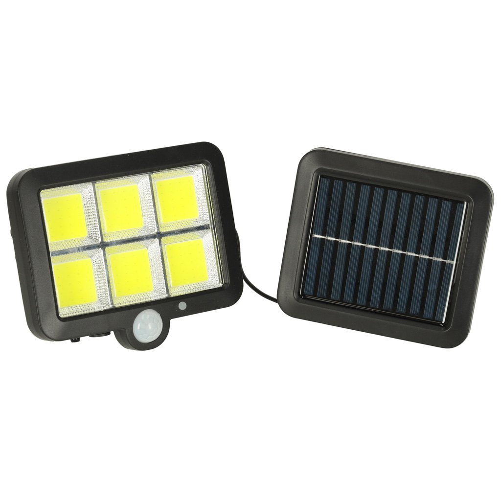 Saulės šviestuvas su judesio jutikliu 120 led