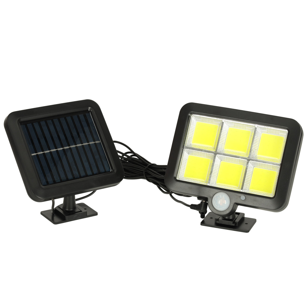 Saulės šviestuvas su judesio jutikliu 120 led