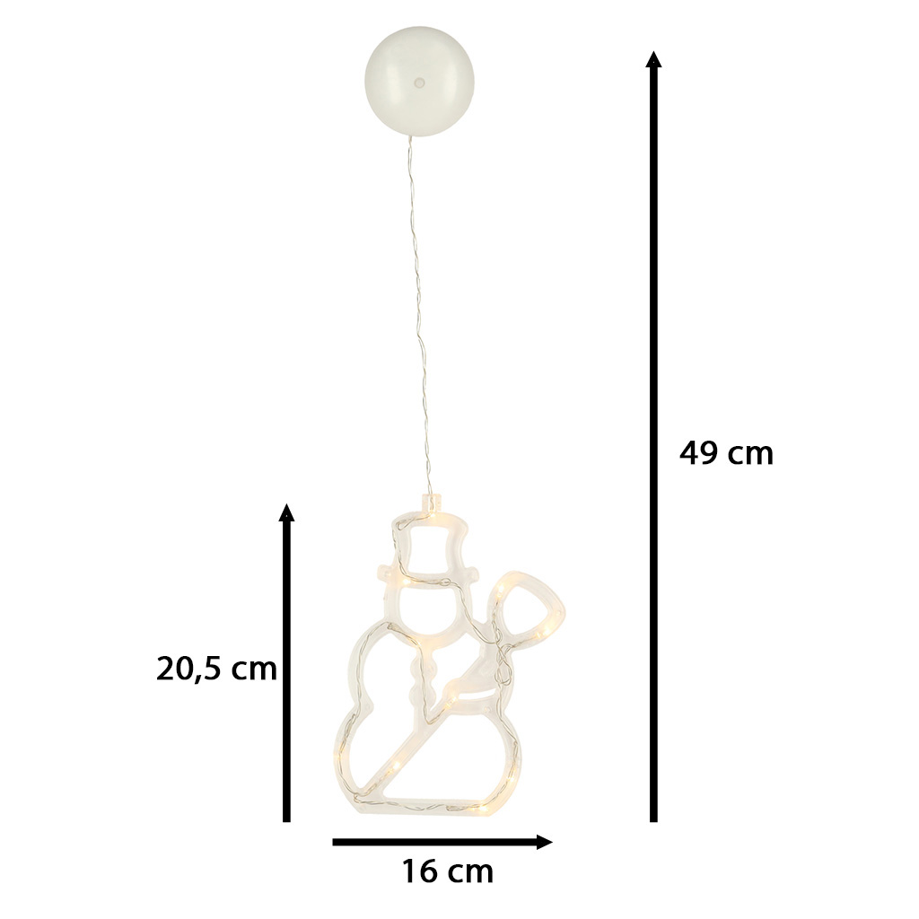 Led pakabinamas apšvietimas kalėdų dekoracijos sniego senis 49cm 10 led