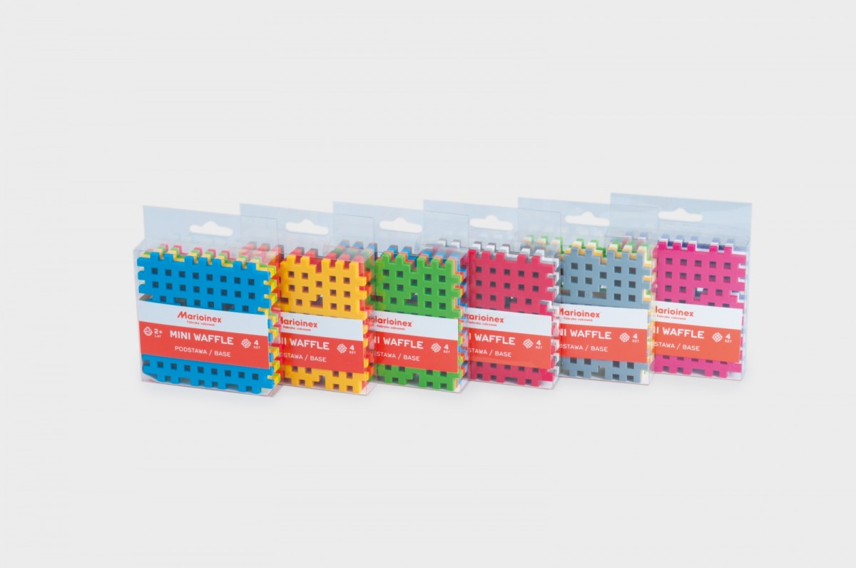 Konstrukciniai blokeliai mini waffle mini base, 4 vnt