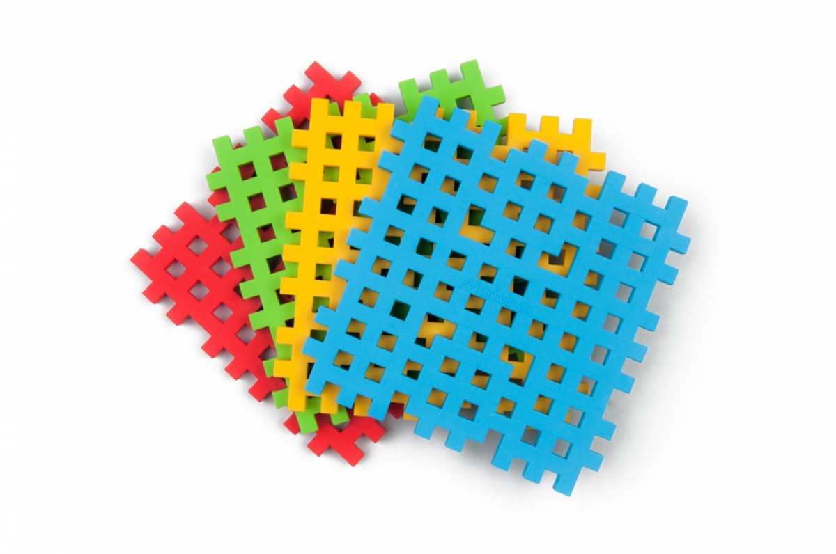 Konstrukciniai blokeliai mini waffle mini base, 4 vnt