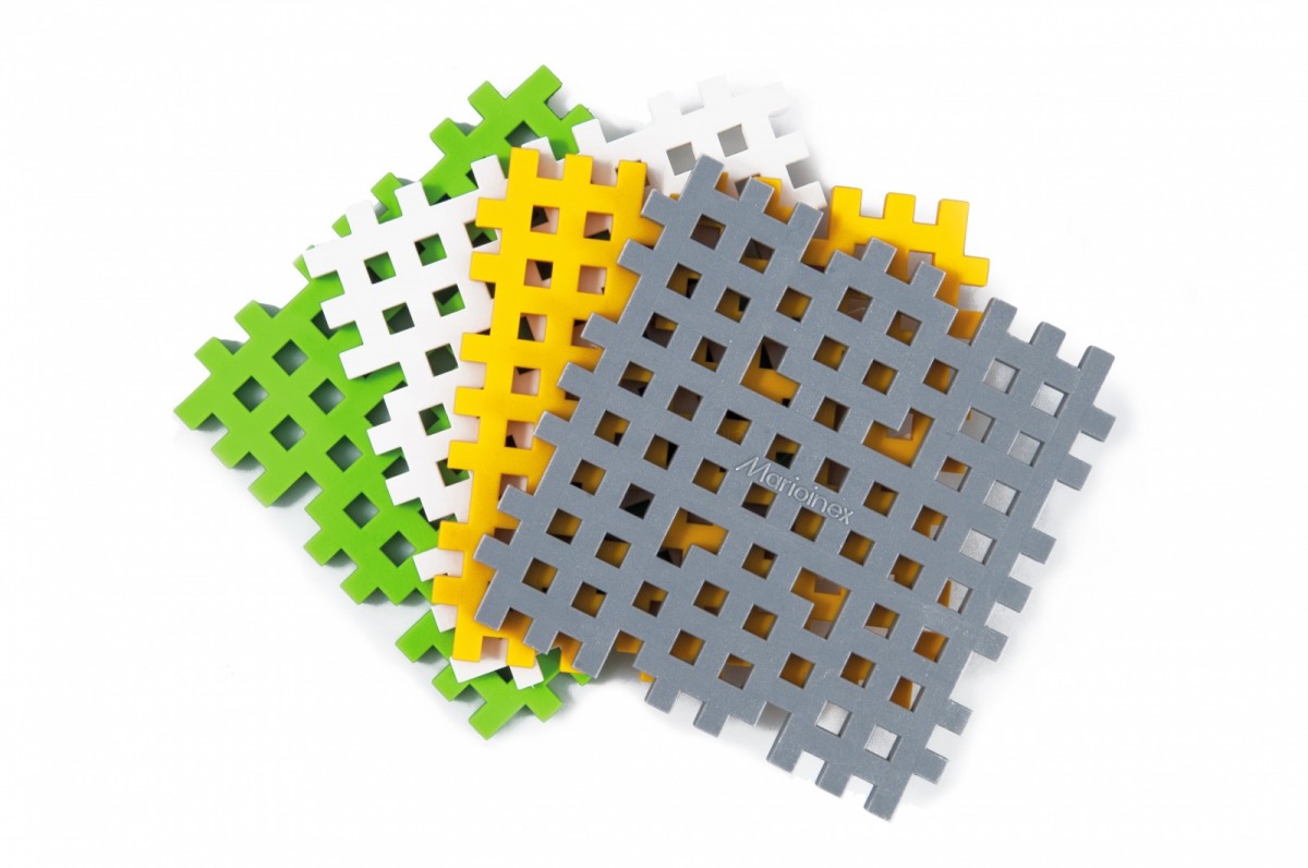 Konstrukciniai blokeliai mini waffle mini base, 4 vnt