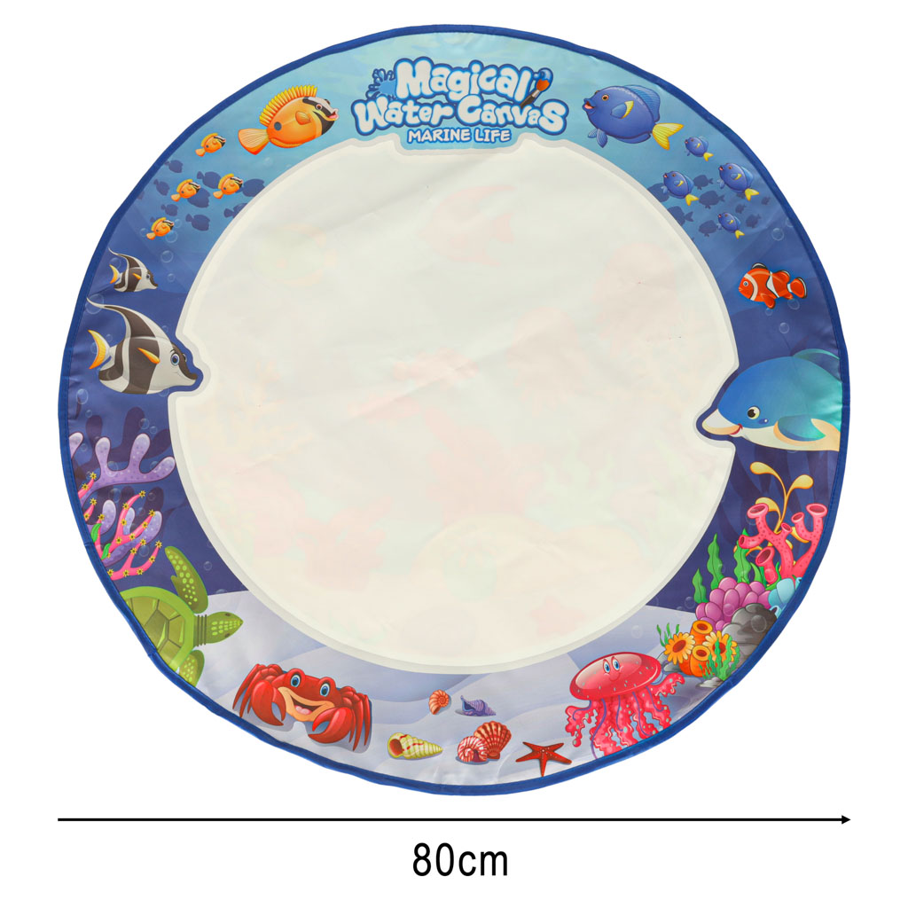 Vandens kilimėlis tapybai su žymekliais ir trafaretais, 80 cm