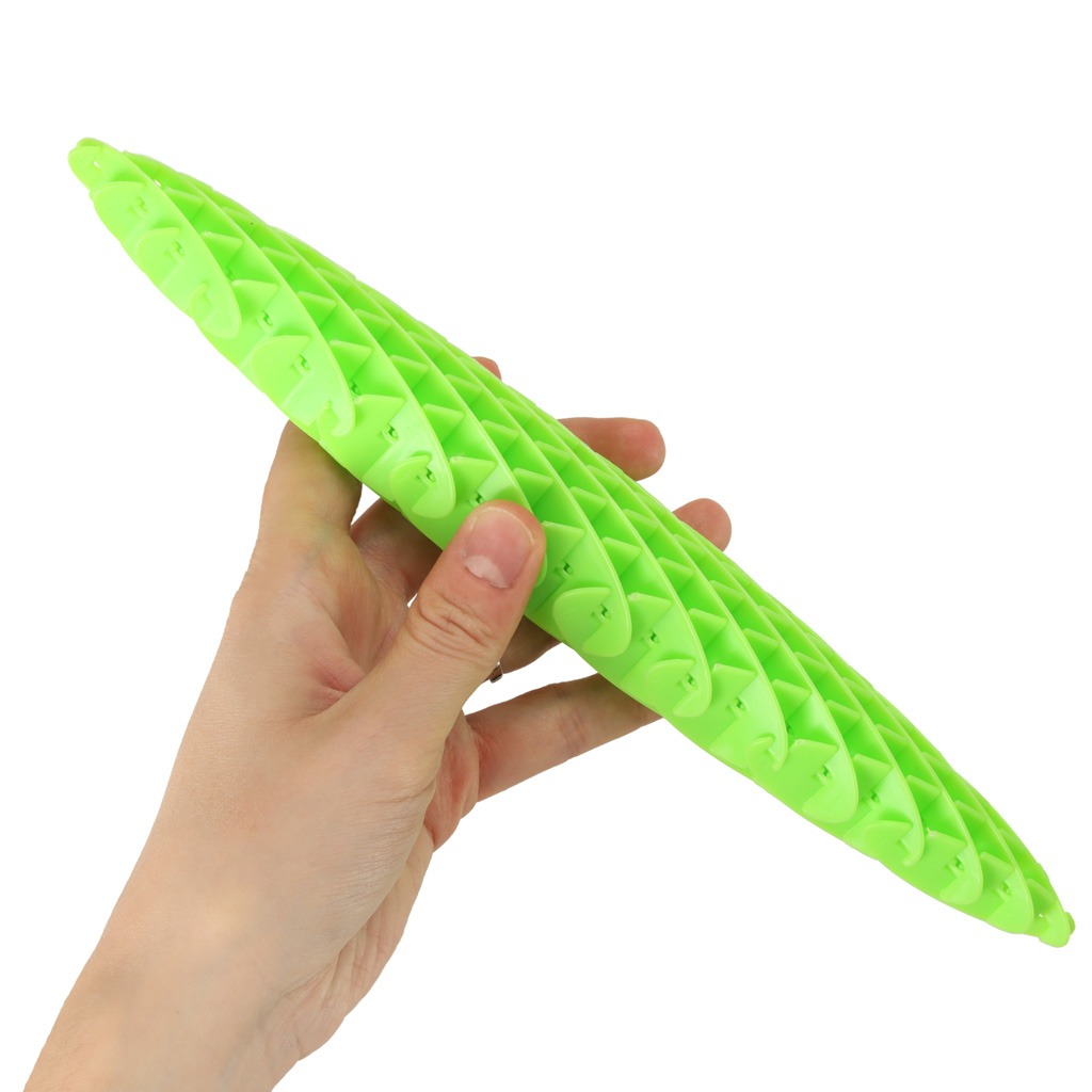 "fidget worm" sensorinis antistresinis žaislas, skirtas tempimui, žalias