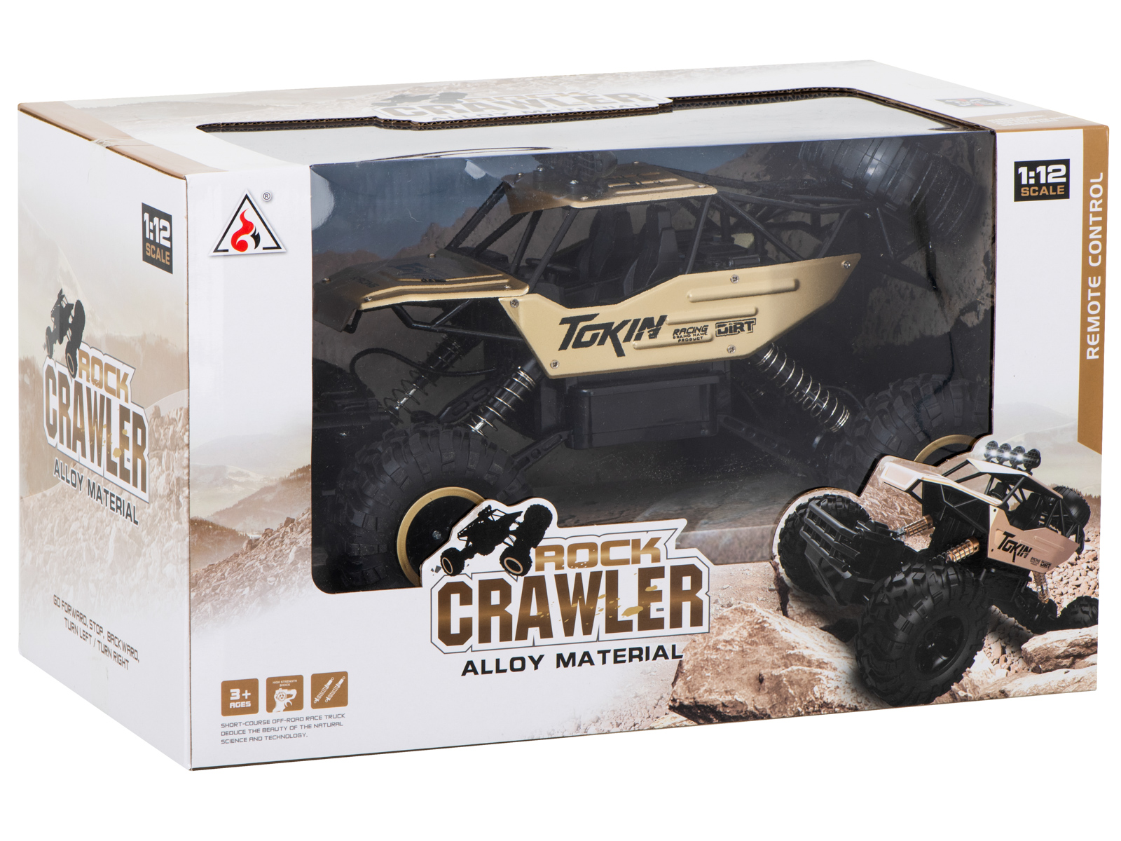 RC automobilis Rock Crawler 1:12 4WD Metal aukso spalvos 3