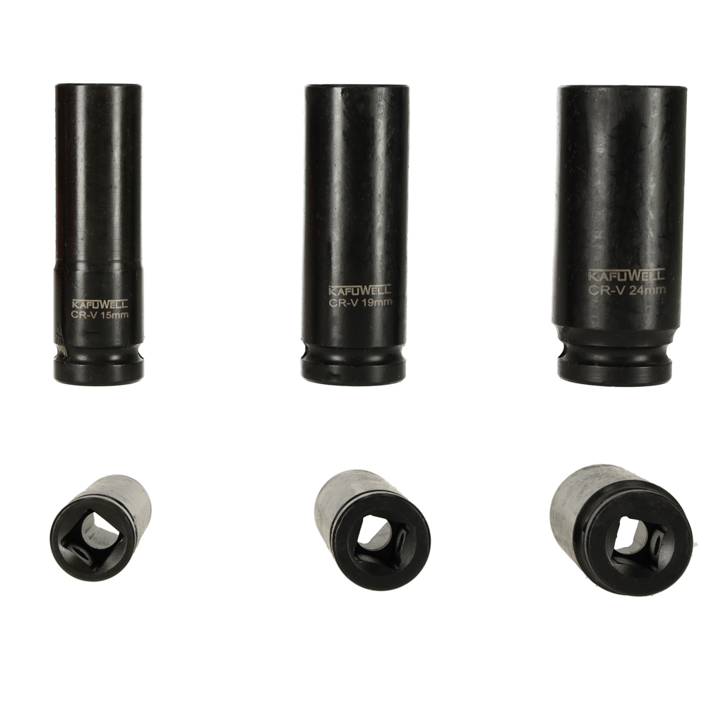 Profesionalus smūginių galvučių rinkinys 1/2'' 10-24 mm