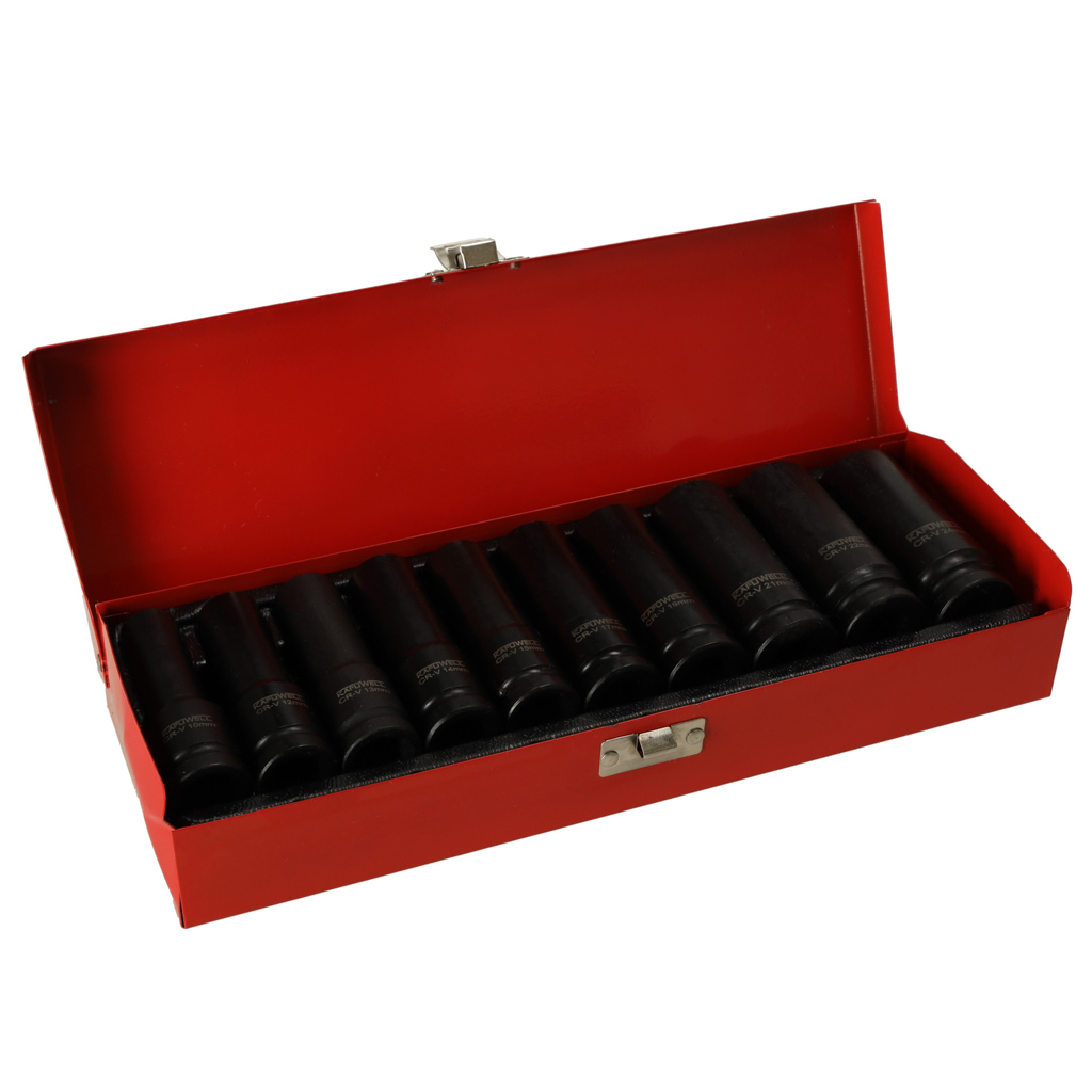 Profesionalus smūginių galvučių rinkinys 1/2'' 10-24 mm