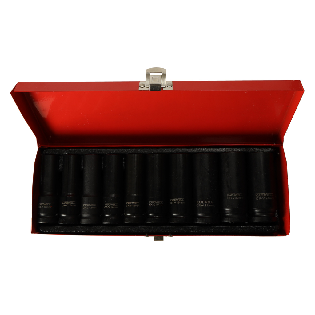 Profesionalus smūginių galvučių rinkinys 1/2'' 10-24 mm