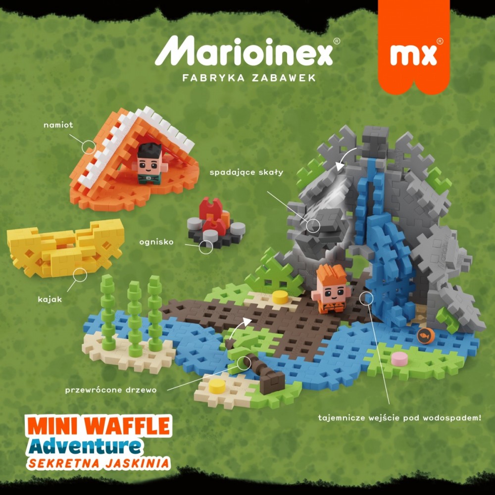 Konstruktorius marioinex mini waffle slaptas urvas, 148 d.