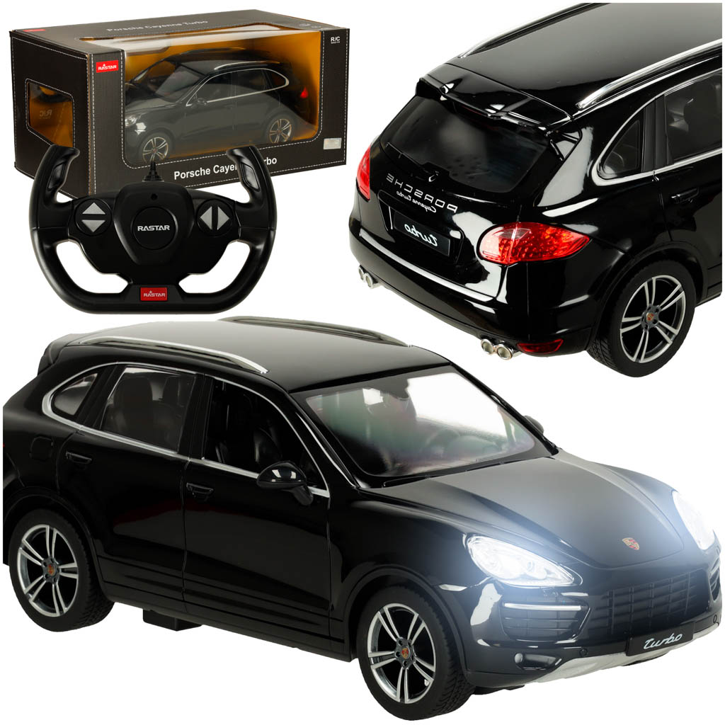 Rc automobilis 1:14 porsche cayenne turbo juodas