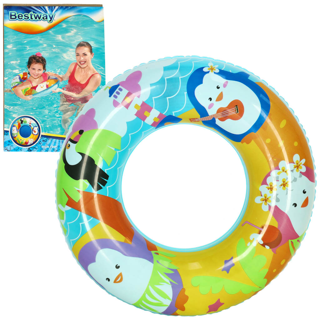 Bestway 36113 pripučiamas ratas 51cm pingvinai