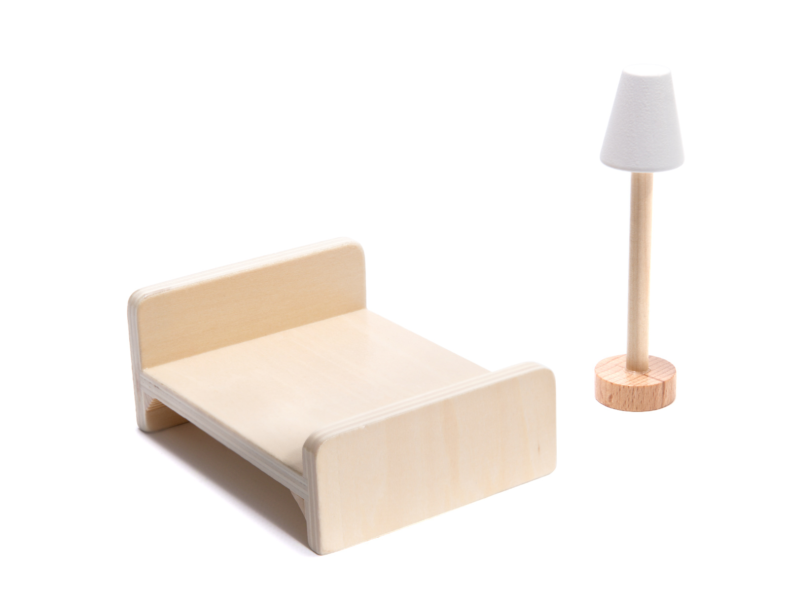 Medinis lėlių namelis mdf su led apšvietimu ir baldais 78 cm