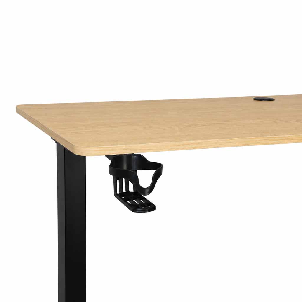 Elektra reguliuojamas stalas su 3 aukščio atmintimis, šviesaus medžio/juodas, 120 × 60 cm 3