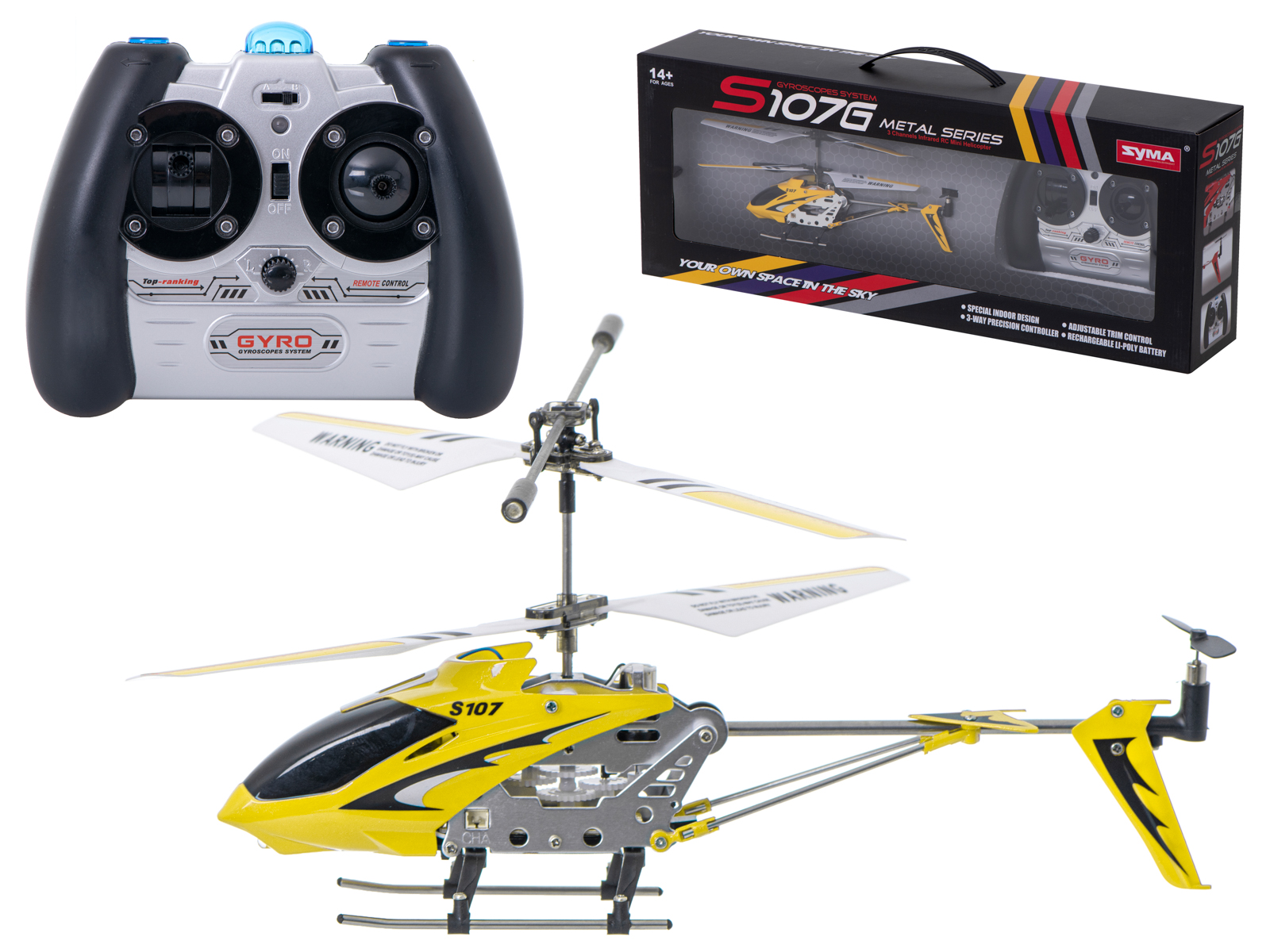 Rc malūnsparnis syma s107g, geltonas