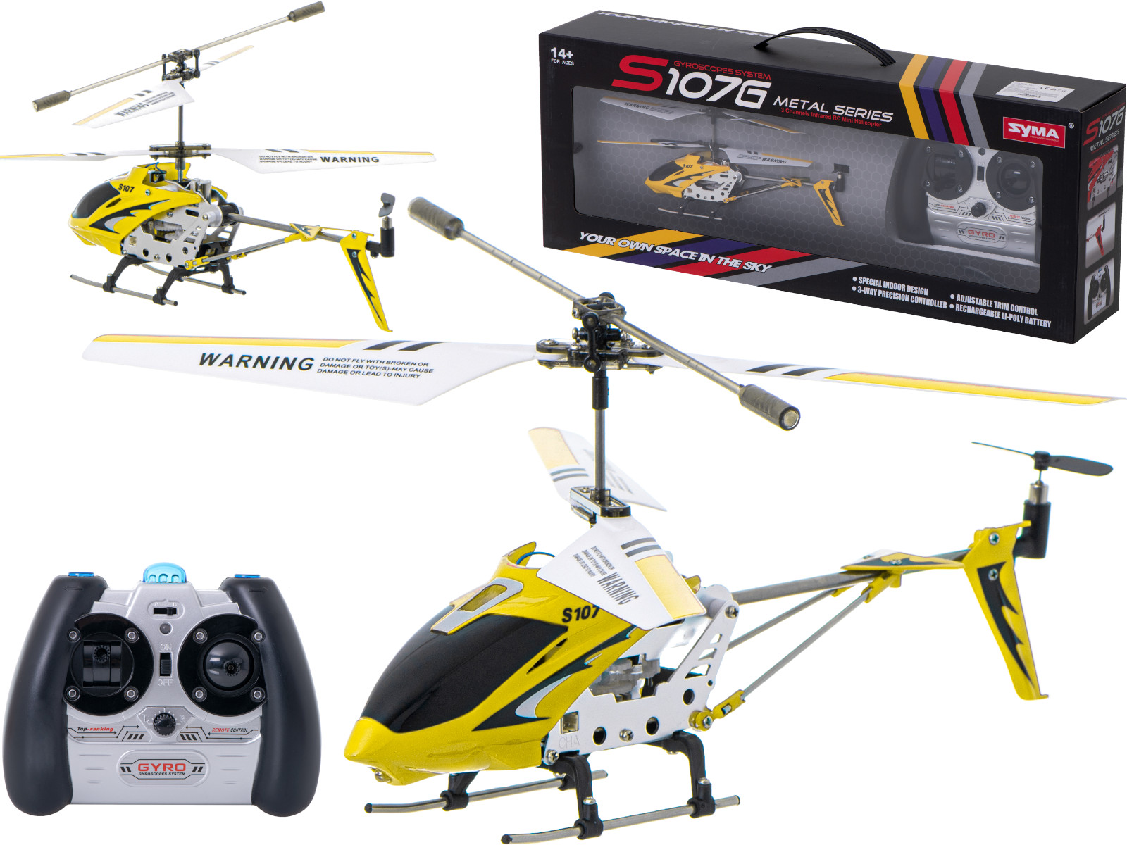 Rc malūnsparnis syma s107g, geltonas