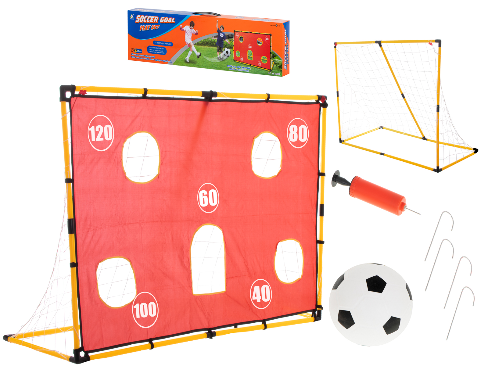 Futbolo vartai su taikinio tinklu