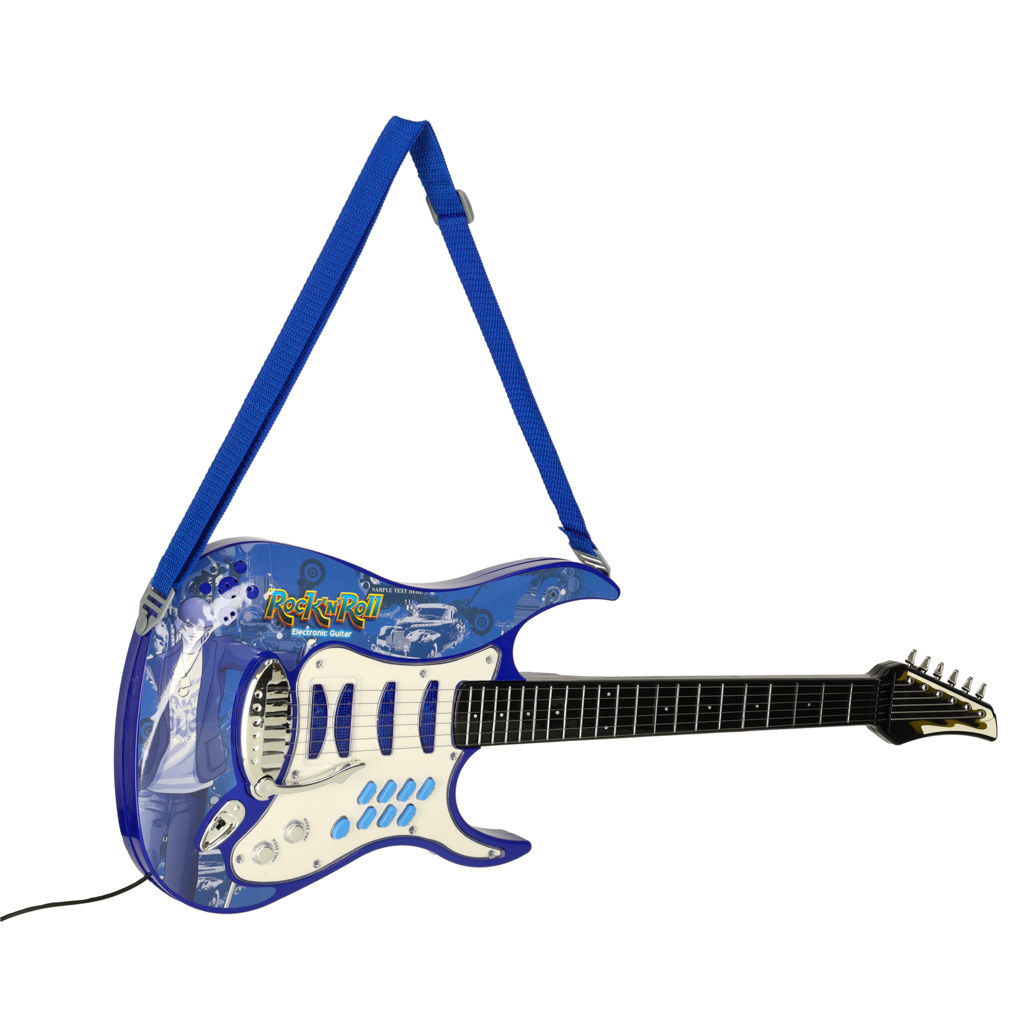 Vaikiška gitara su mikrofono stovu