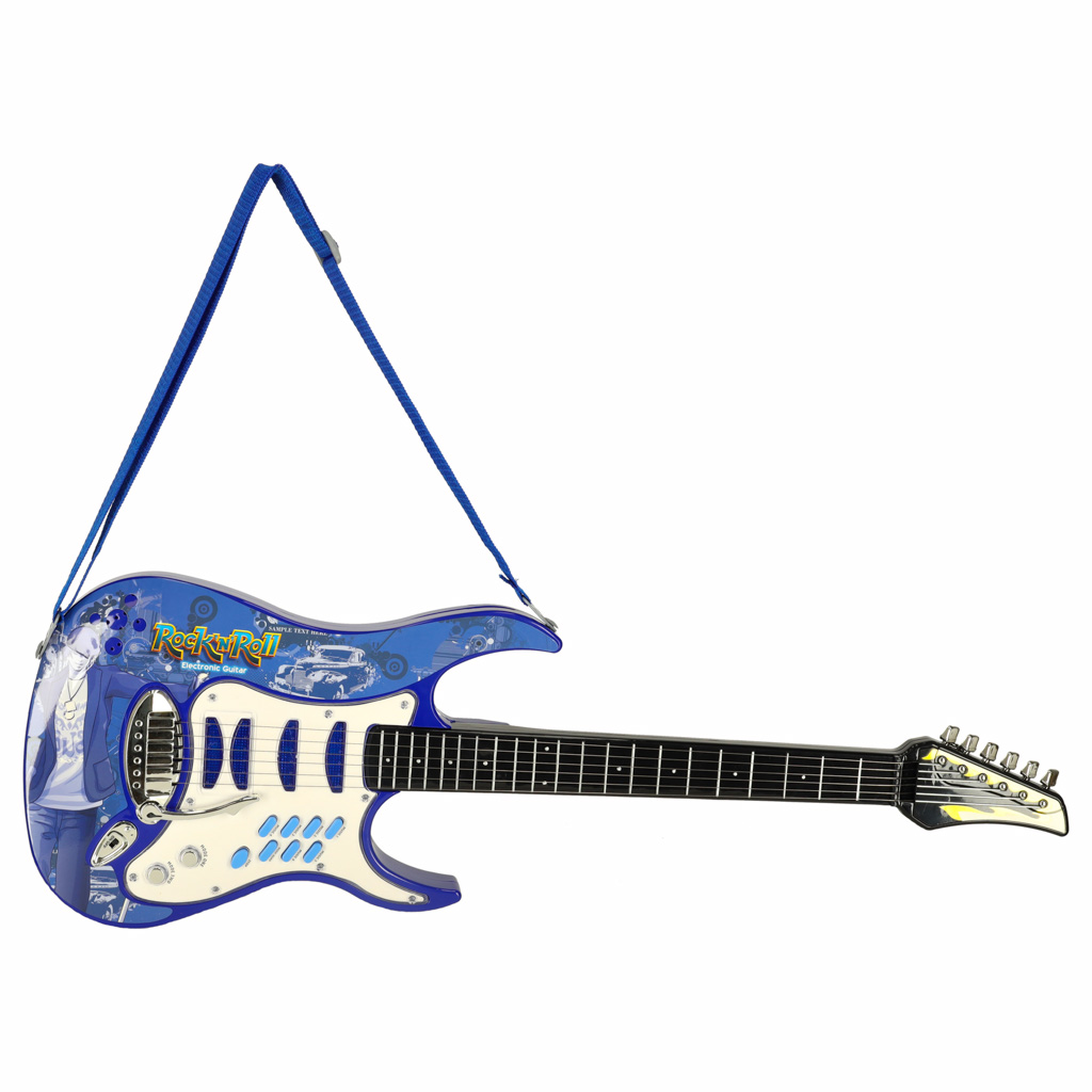 Vaikiška gitara su mikrofono stovu