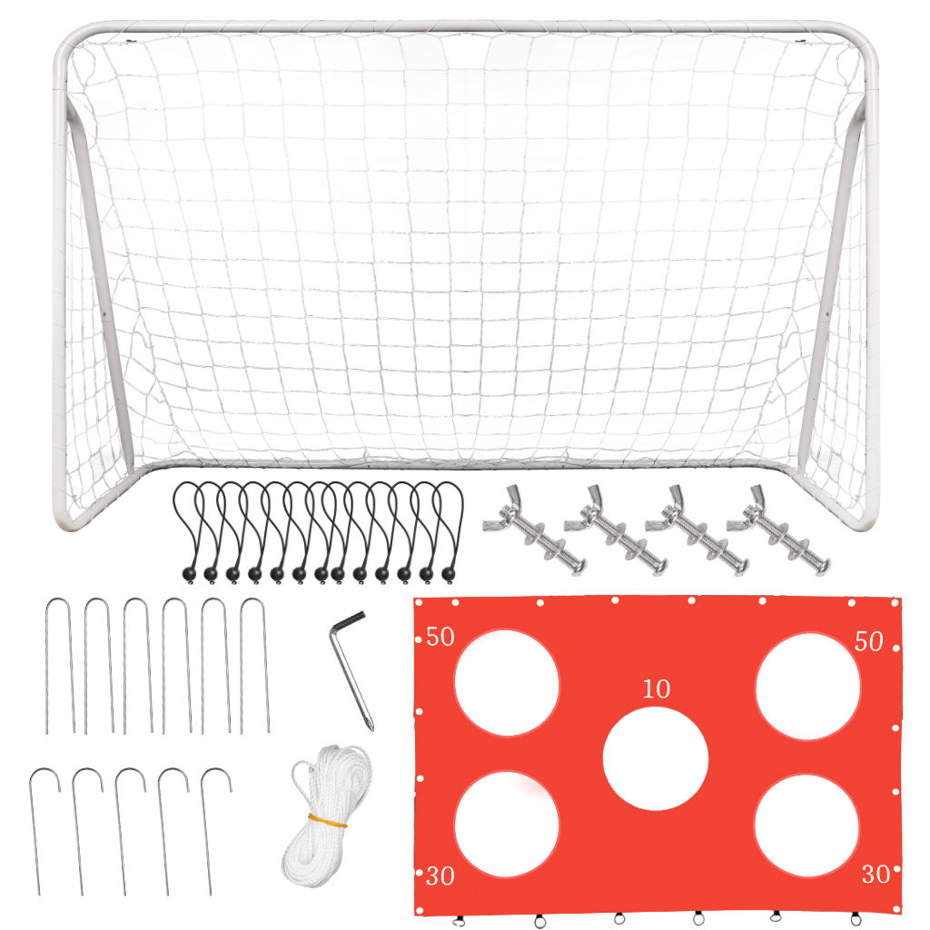 Futbolo vartai su taiklumo kilimėliu 215×153×76 cm