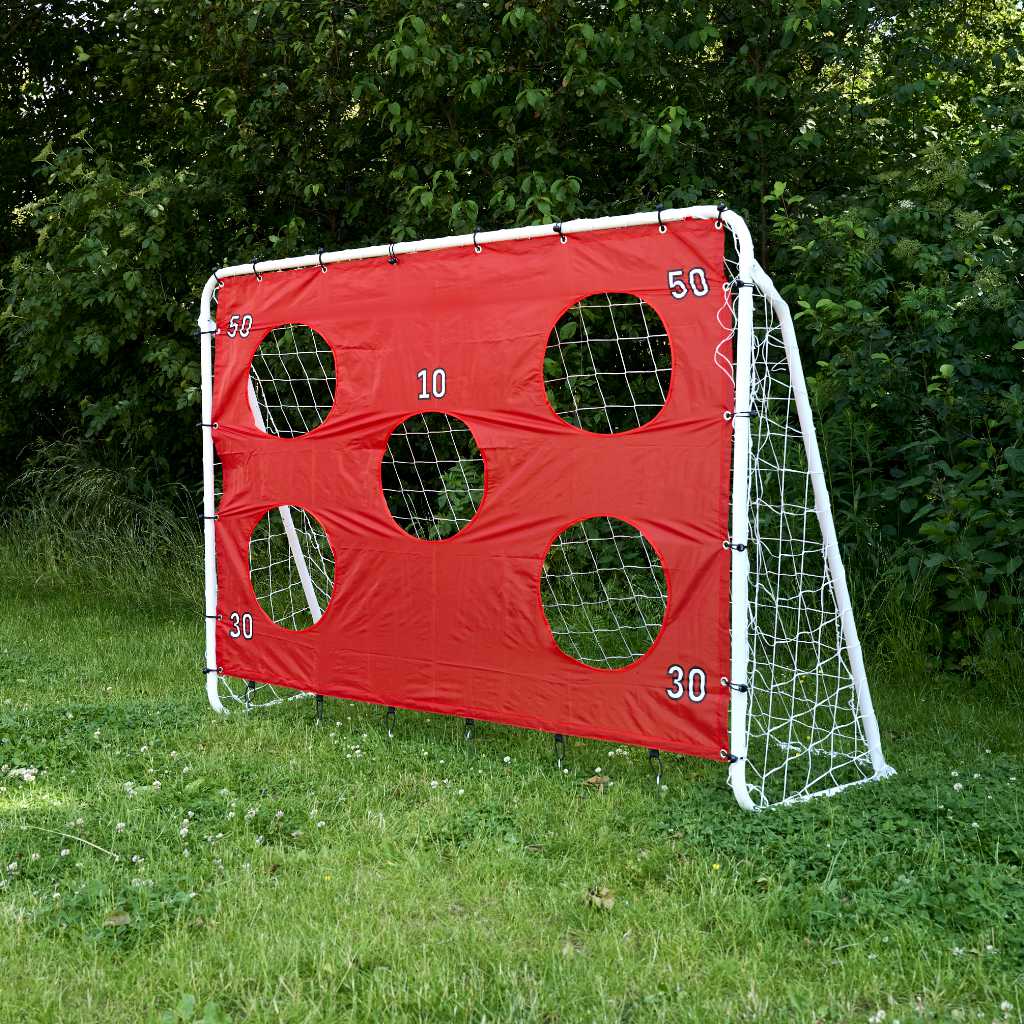 Futbolo vartai su taiklumo kilimėliu 215×153×76 cm