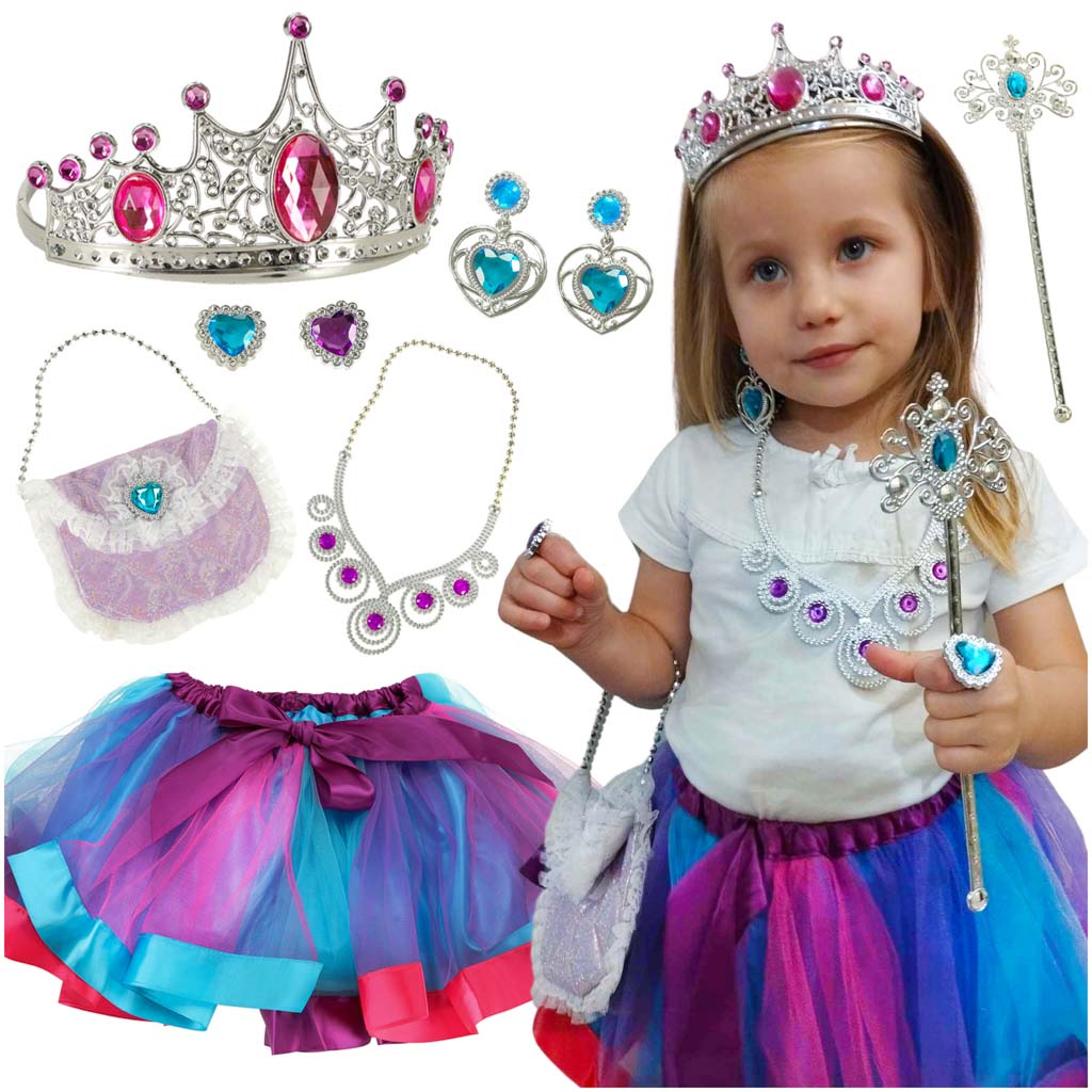 Kostiumas Princesė, įvairių spalvų, 9 vnt.