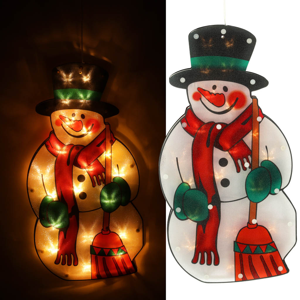 Šviečianti kalėdinė dekoracija sniego senis