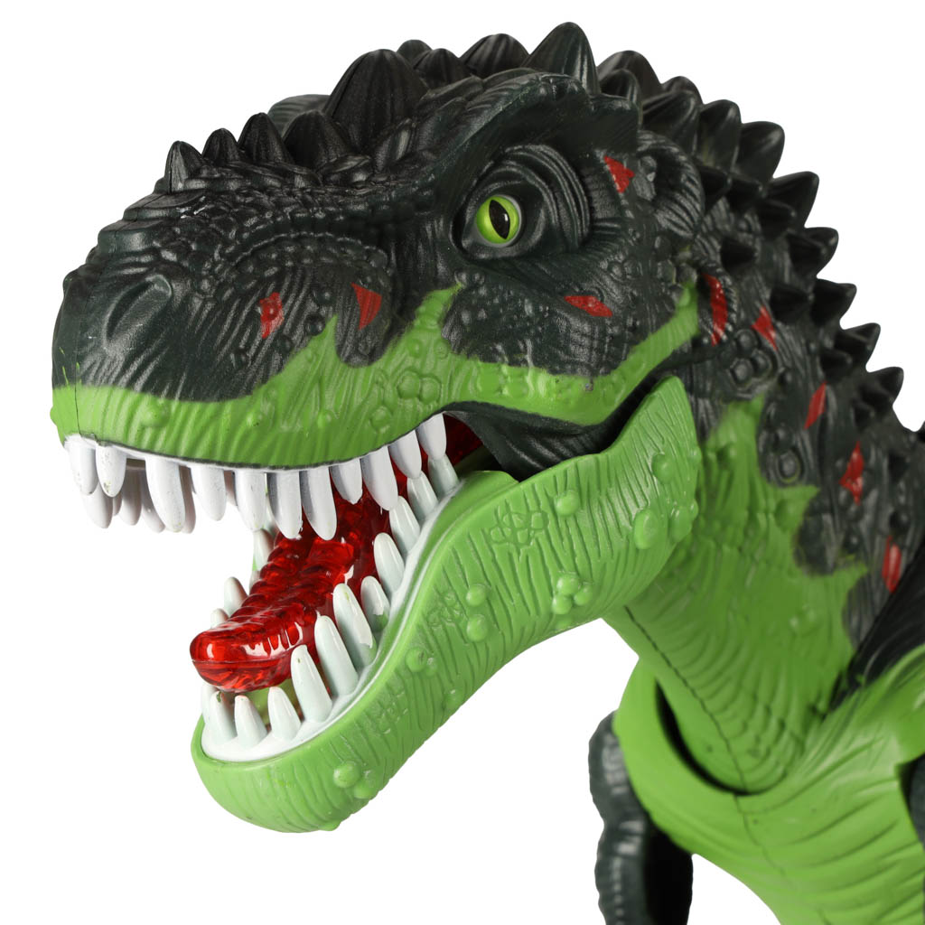 Elektroninis t-rex dinozauras vaikštantis, žalias