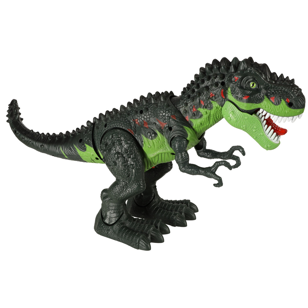 Elektroninis t-rex dinozauras vaikštantis, žalias