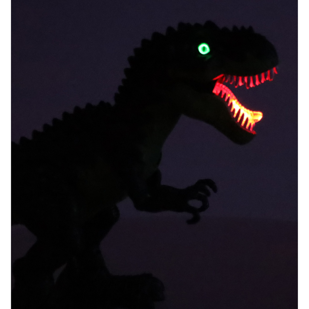 Elektroninis t-rex dinozauras vaikštantis, žalias