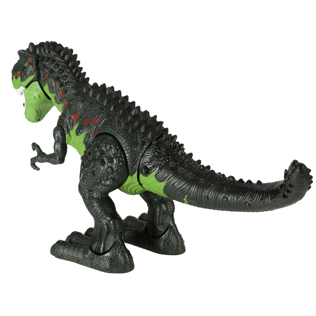 Elektroninis t-rex dinozauras vaikštantis, žalias