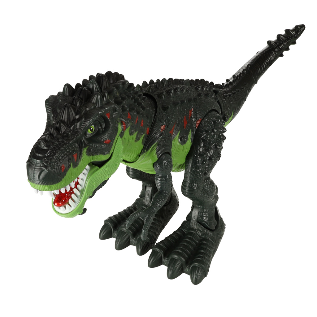 Elektroninis t-rex dinozauras vaikštantis, žalias