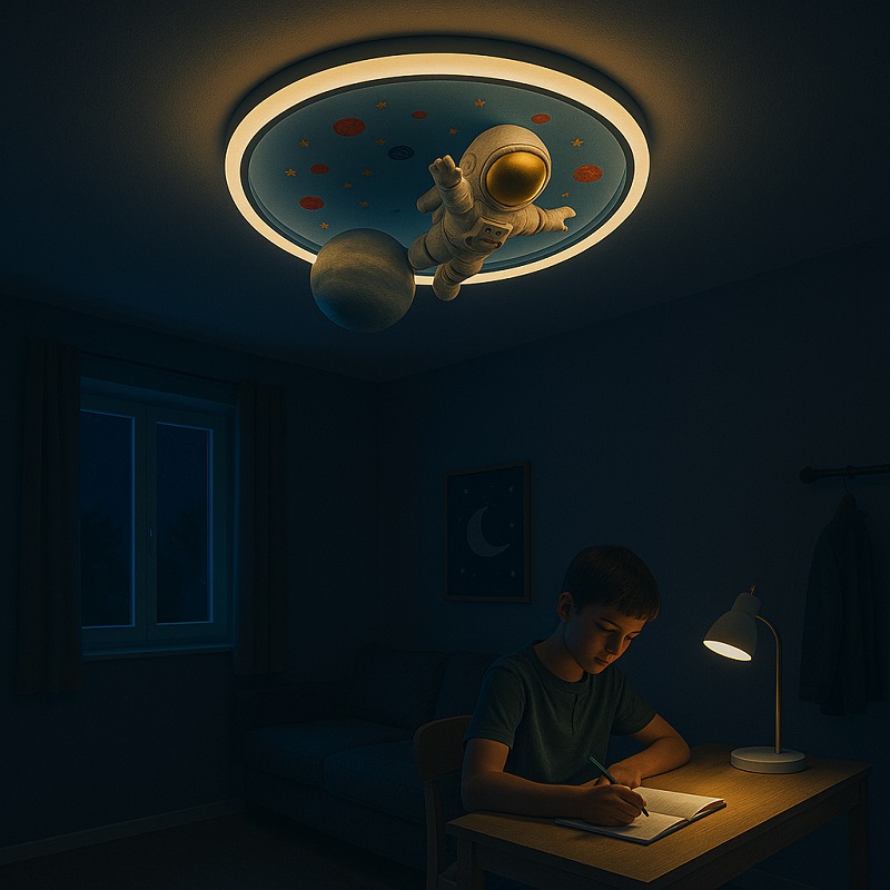 Led lubos šviestuvas su astronautu, 50 cm