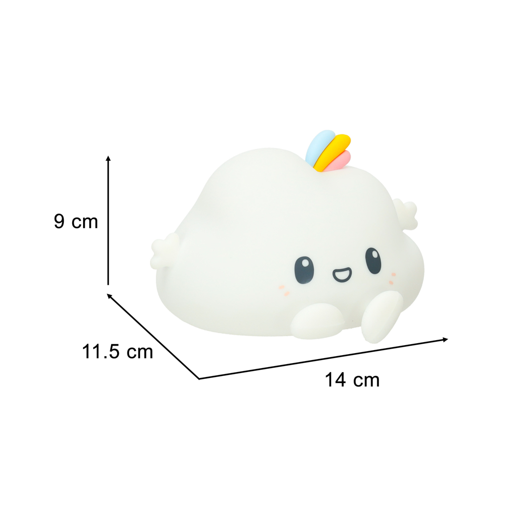 Silikoninė naktinė šviesa rgb debesis