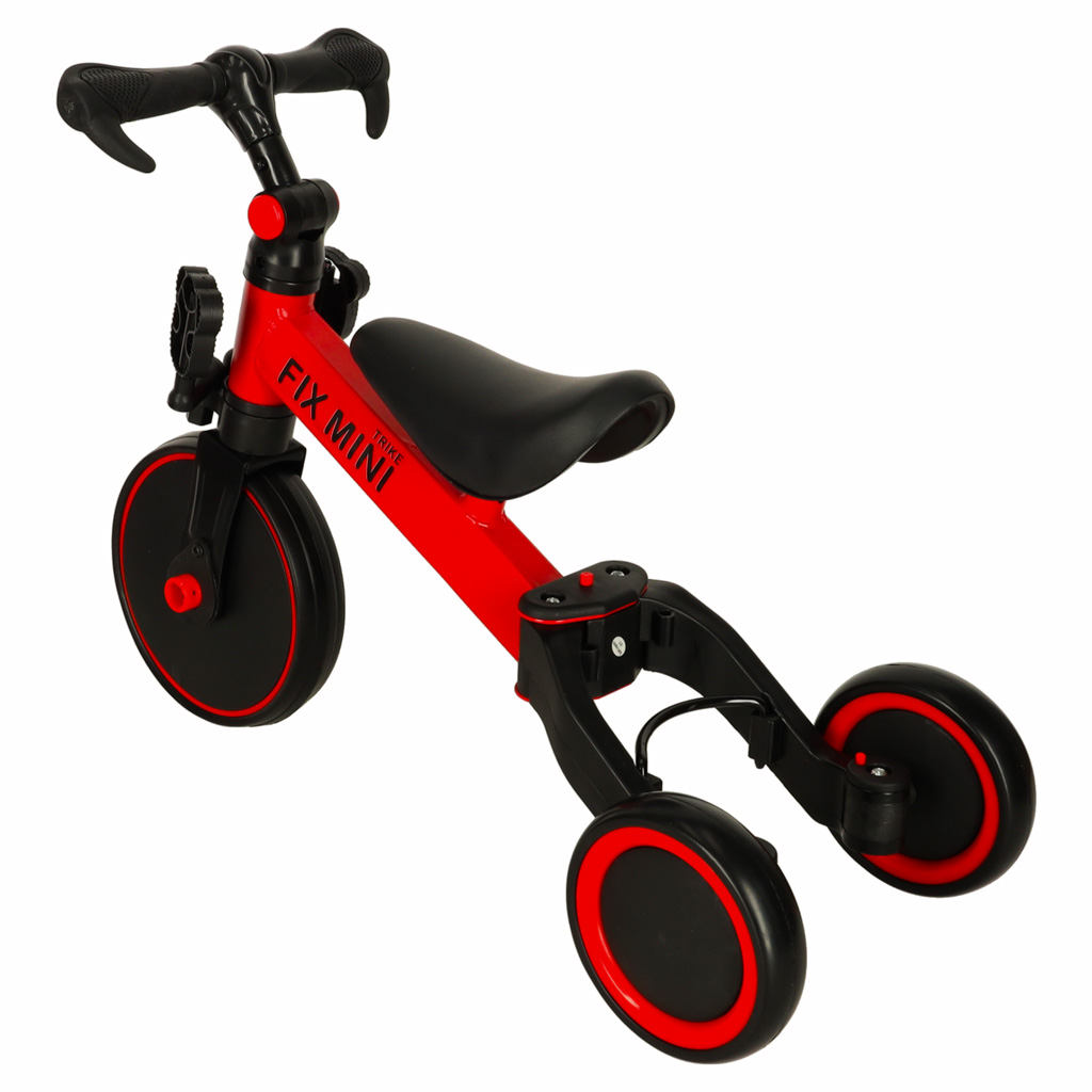 Trike fix mini krosinis triratukas 3in1 su pedalais raudonos spalvos
