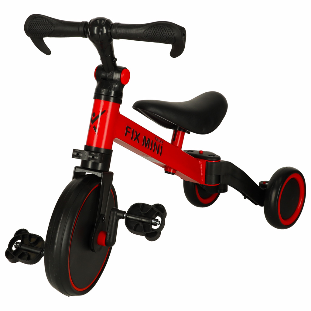 Trike fix mini krosinis triratukas 3in1 su pedalais raudonos spalvos