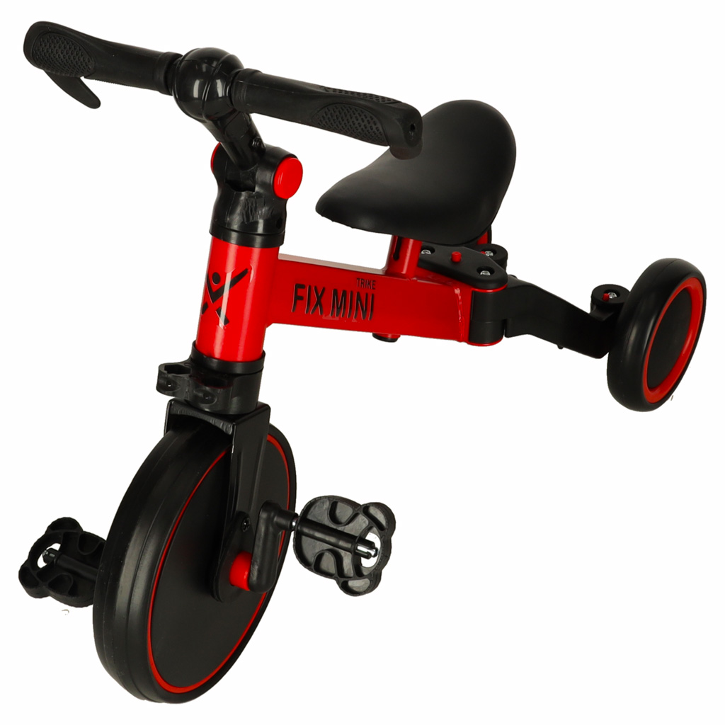 Trike fix mini krosinis triratukas 3in1 su pedalais raudonos spalvos